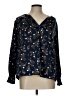41Hawthorn Floral Blue 3/4 Sleeve Blouse Size L - photo 1