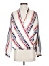 Boohoo 100% Polyester Stripes White 3/4 Sleeve Blouse Size 4 - photo 1
