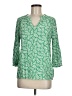 Hobbs London 100% Viscose Green 3/4 Sleeve Blouse Size 6 - photo 1