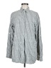 Max Studio Stripes Gray Long Sleeve Blouse Size M - photo 1