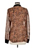 Hinge Animal Print Orange Long Sleeve Blouse Size M - photo 2