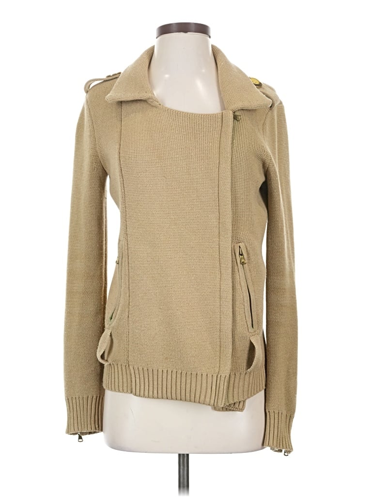 Pre-owned Moda International Cardigan Sweater In Tan