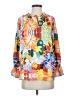 CIEBON 100% Polyester Print Orange 3/4 Sleeve Blouse Size S - photo 1