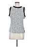 Ann Taylor Animal Print White Silver Sleeveless Top Size M - photo 1
