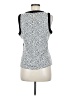 Ann Taylor Animal Print White Silver Sleeveless Top Size M - photo 2