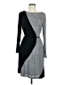 Studio 1 Color Block Gray Casual Dress Size M - photo 1