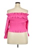 Unbranded 100% Polyester Pink 3/4 Sleeve Blouse Size XXL - photo 2