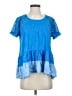 Umgee Blue Short Sleeve Top Size S - photo 1