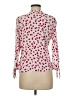 Zara Basic Polka Dots Pink Long Sleeve Blouse Size M - photo 2