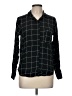 Lush Argyle Black Long Sleeve Blouse Size M - photo 1