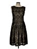 Ellen Tracy 100% Polyester Print Black Cocktail Dress Size 10 - photo 1