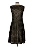 Ellen Tracy 100% Polyester Print Black Cocktail Dress Size 10 - photo 2
