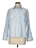 Max Studio Checkered-gingham Blue Long Sleeve Blouse Size M - photo 1