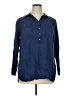 Talbots 100% Linen Solid Blue Long Sleeve Button-Down Shirt Size 1X - photo 1