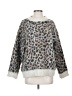 Wild Fable 100% Recycled Polyester Animal Print Silver Pullover Sweater Size XS - photo 1