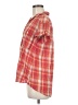James Perse 100% Cotton Plaid Red Short Sleeve Blouse Size Med (2) - photo 5
