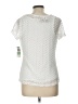 JM Collection White Short Sleeve Blouse Size L (petite) - photo 2