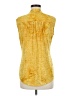 VeraRose Yellow Sleeveless Button-Down Shirt Size M - photo 2