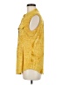 VeraRose Yellow Sleeveless Button-Down Shirt Size M - photo 5