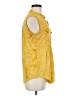 VeraRose Yellow Sleeveless Button-Down Shirt Size M - photo 4