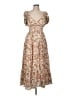 o.p.t 100% Polyester Floral Tan Casual Dress Size M - photo 1