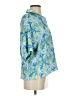 Emily McCarthy 100% Polyester Tropical Blue Short Sleeve Blouse Size XS - photo 4