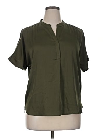 Karl Lagerfeld Paris Short Sleeve Blouse (view 1)