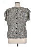 Who What Wear 100% Polyester Silver Short Sleeve Blouse Size XL - photo 2