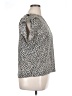 Who What Wear 100% Polyester Silver Short Sleeve Blouse Size XL - photo 4