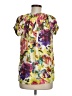 Daisy Fuentes 100% Polyester Yellow Short Sleeve Blouse Size M - photo 2