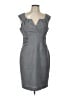 Evan Picone 100% Polyester Chevron-herringbone Gray Cocktail Dress Size 10 - photo 1
