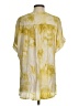 Easel Tie-dye Yellow Short Sleeve Blouse Size S - photo 2