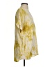 Easel Tie-dye Yellow Short Sleeve Blouse Size S - photo 4