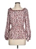 Max Studio 100% Polyester Floral Pink Long Sleeve Blouse Size L - photo 1