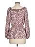 Max Studio 100% Polyester Floral Pink Long Sleeve Blouse Size L - photo 2