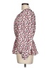 Max Studio 100% Polyester Floral Pink Long Sleeve Blouse Size L - photo 5