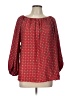 Max Studio 100% Polyester Print Red 3/4 Sleeve Blouse Size L - photo 1