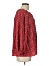 Max Studio 100% Polyester Print Red 3/4 Sleeve Blouse Size L - photo 4