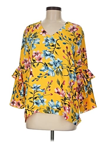 John Mark 3/4 Sleeve Blouse (view 1)