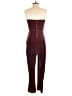 Express Solid Burgundy Jumpsuit Size 10 - photo 2