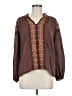 Maison Hotel Brown Long Sleeve Henley Size M - photo 1