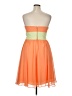 Alfred Angelo 100% Polyester Color Block Orange Cocktail Dress Size 14 - photo 2
