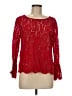 Rose + Olive Red Long Sleeve Blouse Size M - photo 1