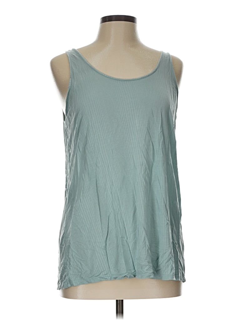 Pre-owned Tommy John Tank Top Teal Halter Neckline Tops In Blue