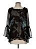 DressBarn Black 3/4 Sleeve Blouse Size L - photo 1