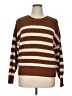 Ann Taylor LOFT Outlet Stripes Brown Pullover Sweater Size XL - photo 1