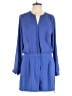 Jennifer Lopez 100% Polyester Solid Blue Romper Size 14 - photo 1