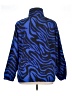 Activology Animal Print Blue Track Jacket Size 1X - photo 2