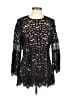 Lela Rose Black Blue 3/4 Sleeve Top Size 12 - photo 1