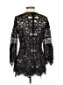 Lela Rose Black Blue 3/4 Sleeve Top Size 12 - photo 2